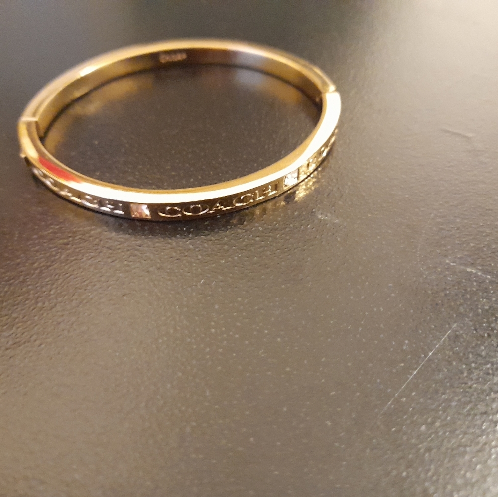 Coach Gold Stone Bangle